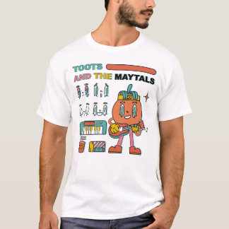 TOOTS AND THE MAYTALS BAND MERCH CARTOON GRAPPIG T-SHIRT
