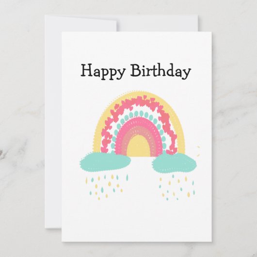 Tootsie Fruity Rainbow Happy Birthday Kaart (Voorkant)