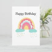 Tootsie Fruity Rainbow Happy Birthday Kaart (Staand voorkant)