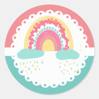 Tootsie Fruity Rainbow-Sticker Ronde Sticker