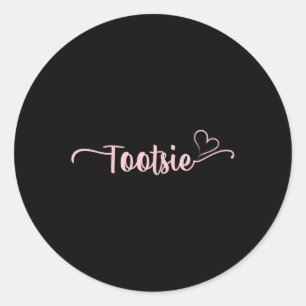 Tootsie Hart Xmas Oma Vrouwen Moederdag Chris Ronde Sticker