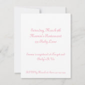 Tootsie Turtle Baby shower Invitation 4,25 x 5,5 i Kaart (Achterkant)