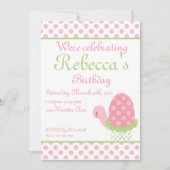Tootsie Turtle Birthday Invitation-1 Kaart (Voorkant)