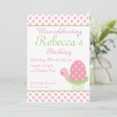 Tootsie Turtle Birthday Invitation-1 Kaart (Staand voorkant)