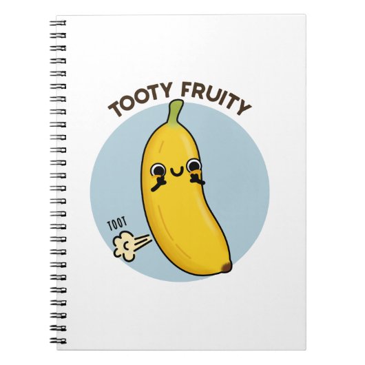 Tooty Fruitige Grappige Banaan Fruit Punt  Notitieboek (Voorkant)