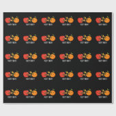 Tooty Fruity Fruit Musician Pun Dark BG Cadeaupapier (Vlak)