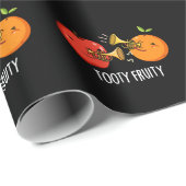 Tooty Fruity Fruit Musician Pun Dark BG Cadeaupapier (Rol Hoek)