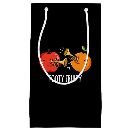 Tooty Fruity Fruit Musician Pun Dark BG Klein Cadeauzakje (Voorkant)