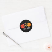 Tooty Fruity Fruit Musician Pun Dark BG Ronde Sticker (Envelop)