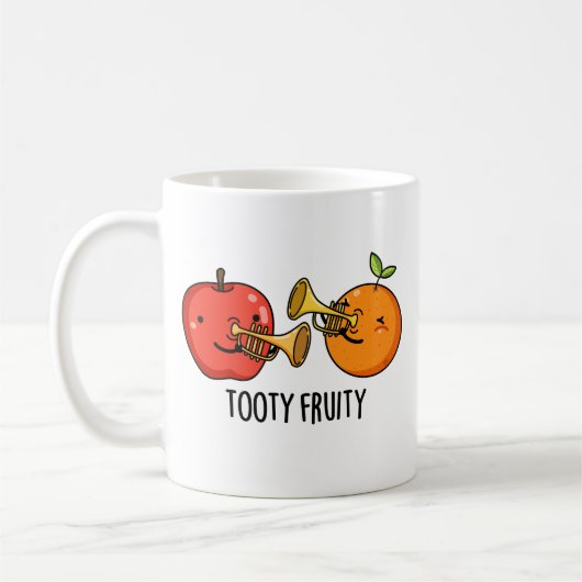 Tooty Fruity Fruit Musician Pun Koffiemok (Links)