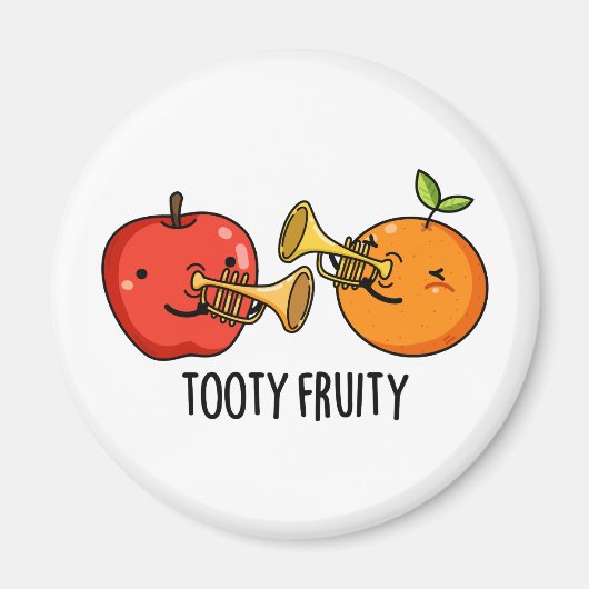 Tooty Fruity Fruit Musician Pun Magneet (Voorkant)