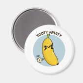 Tooty Fruity Funny Banana Fruit Pun Magneet (Voorkant / Achterkant)