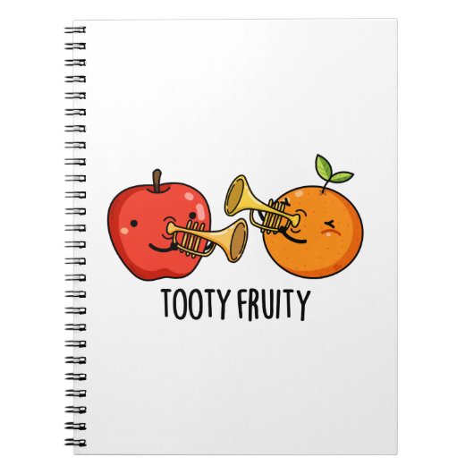 Tooty Fruity Grappige Fruit Muzikant Woordspeling Notitieboek (Voorkant)
