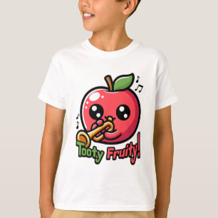 Tooty Fruity! Schattigee trompet appel woordspelin T-shirt