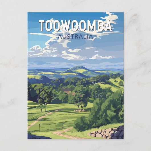 Toowoomba Australië Travel Art Vintage Briefkaart (Voorkant)
