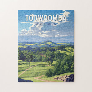 Toowoomba Australië Travel Art Vintage Legpuzzel