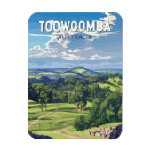 Toowoomba Australië Travel Art Vintage Magneet (Verticaal)