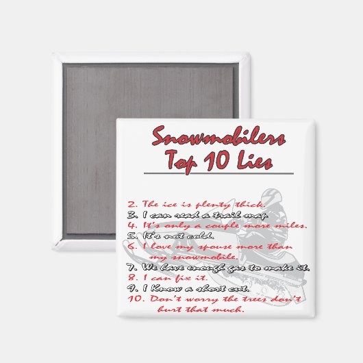 top-10-on-Black-png Magneet (Voorkant / Achterkant)