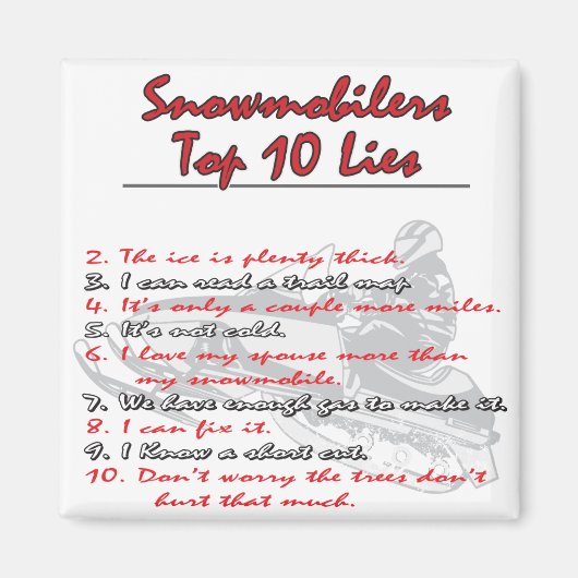 top-10-on-Black-png Magneet (Voorkant)