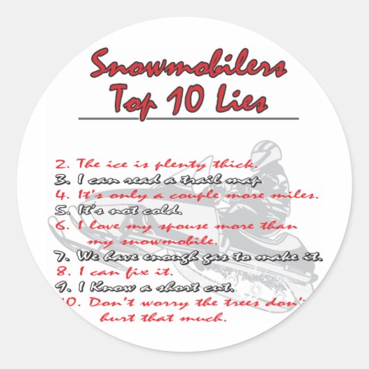 top-10-on-Black-png Ronde Sticker (Voorkant)