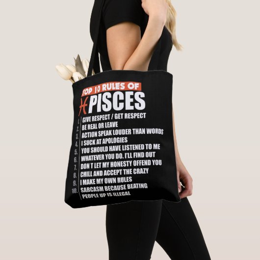 Top 10 Rules of Pisces zodiac gift horoscope Tote Bag (Dichtbij)