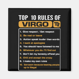 Top 10 rules of Virgo, Funny Virgo Facts, Zodiac A Magneet