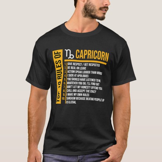 Top 10 van het Capricorn-reglement voor bday-beroe (Voorkant)