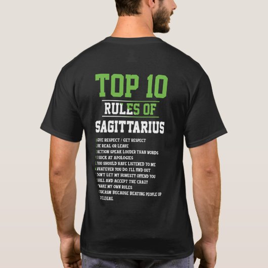 Top 10 van Sagittarius Birthday Horoscope (Achterkant)