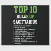 Top 10 van Sagittarius Birthday Horoscope Cadeaupapier (Vlak)