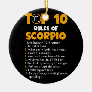 Top 10 van Scorpio Birthday Gifts Keramisch Ornament