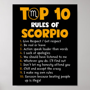 Top 10 van Scorpio Birthday Gifts Poster