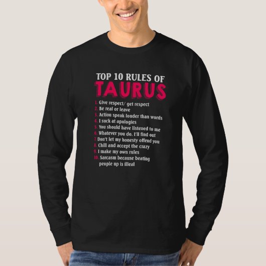 Top 10 van Taurus Zodiac Sign (Voorkant)