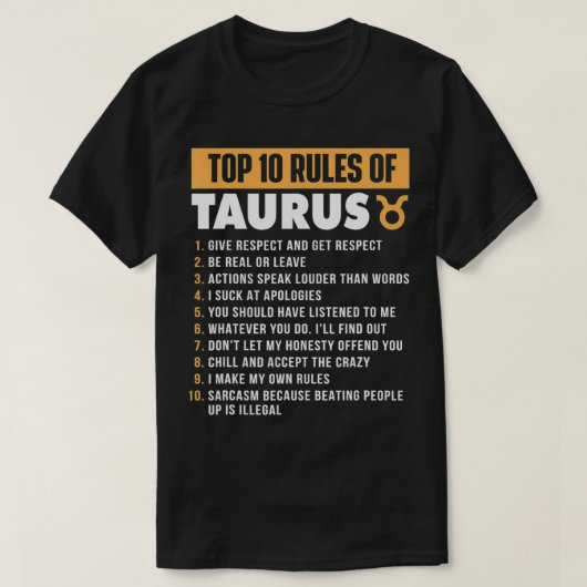 Top 10 van Taurus Zodiac Sign Astrology Astr (Design voorkant)