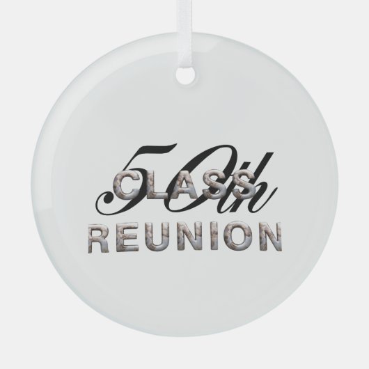 TOP 50th Class Reunion Glass Ornament (Voorkant)