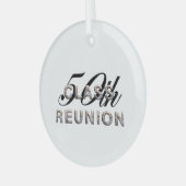 TOP 50th Class Reunion Glass Ornament (Voorkant links)