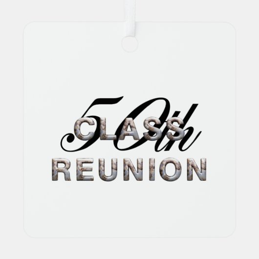 TOP 50th Class Reunion Metal Ornament (Achterkant)