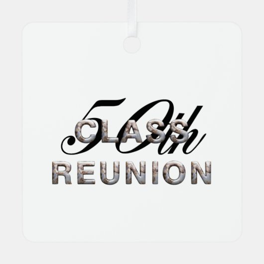 TOP 50th Class Reunion Metal Ornament (Voorkant)