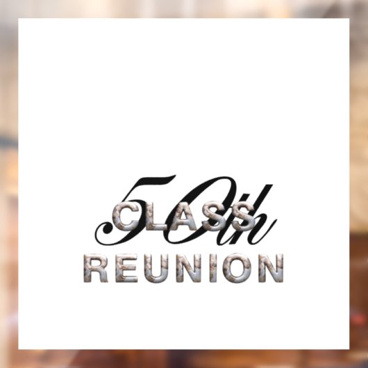 TOP 50th Class Reunion Window Cling Raamsticker (Vel 2)
