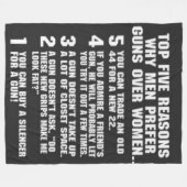 TOP 5 REDENEN FLEECE DEKEN (Voorkant (Horizontaal))