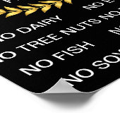 Top 8 Allgeenvrije restaurants Poster (Hoek)