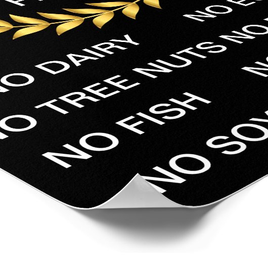 Top 8 Allgeenvrije restaurants Poster (Hoek)