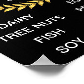 Top 8 van de allergenenlijst poster (Hoek)