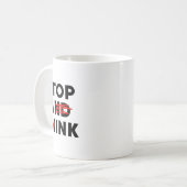 Top A Twink (Stop en Denk) Grappig Koffiemok (Voorkant links)