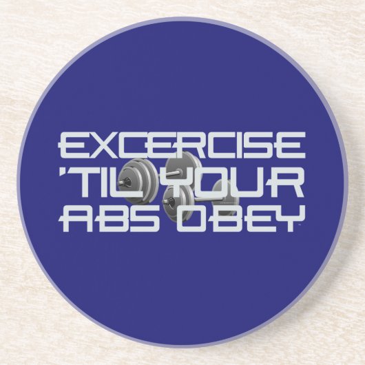 TOP Abs Obey Zandsteen Onderzetter (Voorkant)