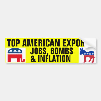 Top-Amerikaanse exporten Bumpersticker