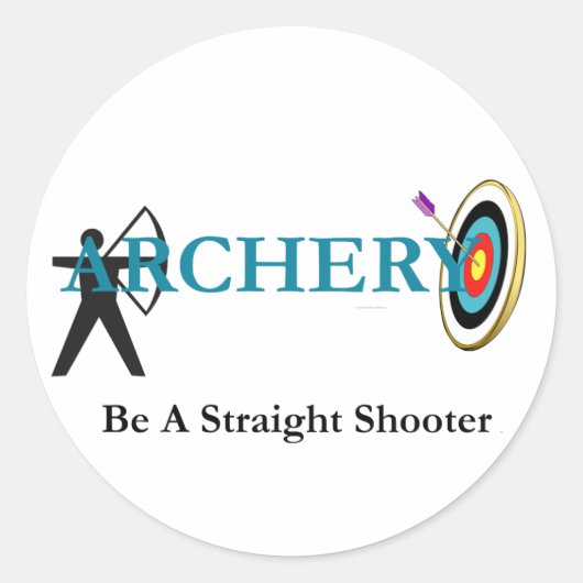 TOP Archery Ronde Sticker (Voorkant)