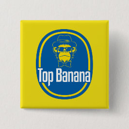 Top Banaan 2 inch vierkante knop Button 5,1 Cm
