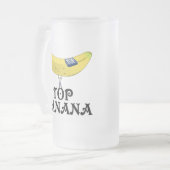 Top Banaan - Gepersonaliseerd Matglas Bierpul (Voorkant links)