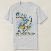 Top Banaan Nummer Een Grappige Retro Slogan T-Shir