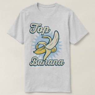 Top Banaan Nummer Een Grappige Retro Slogan T-Shir